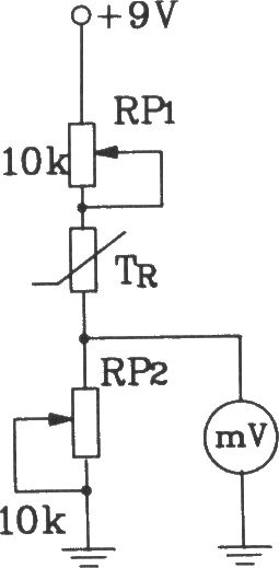 T-121温度传感器构成电子温度表电路