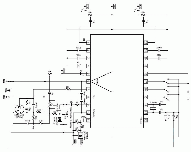 高保真無線立體聲音箱電路圖引腳功能圖