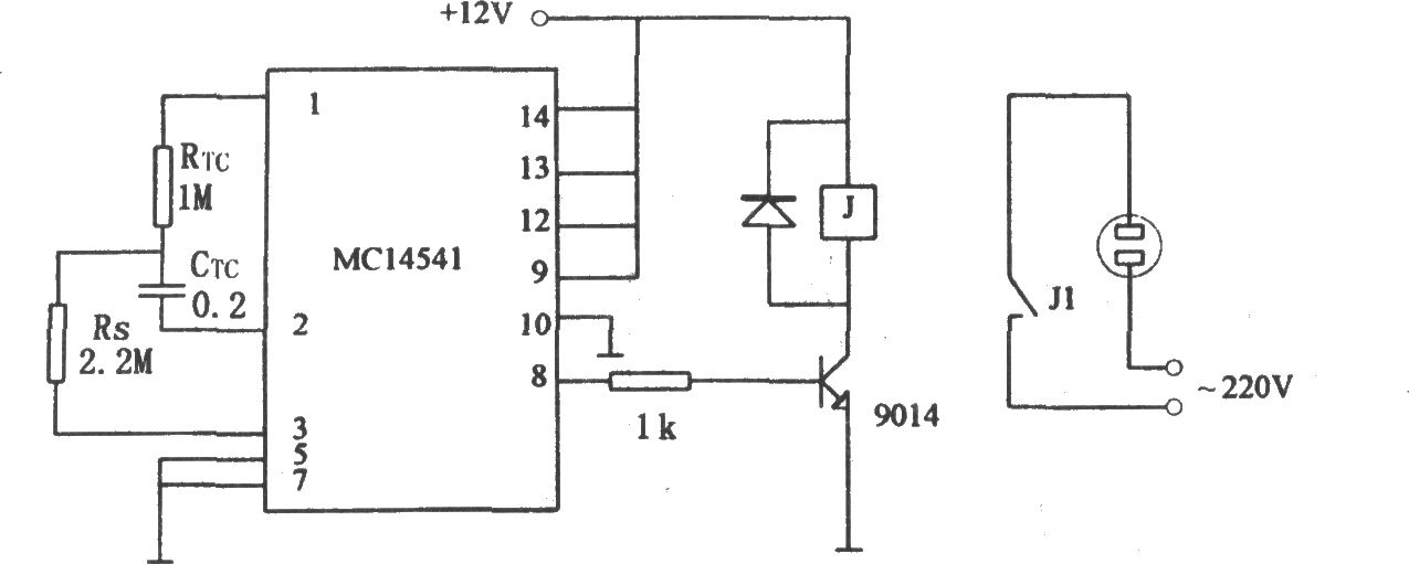 由MC14541構成的簡單定時器