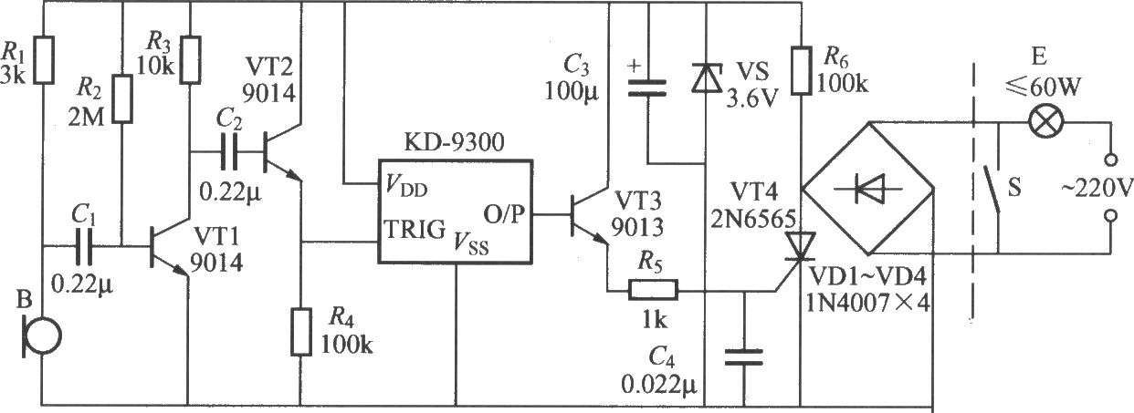 聲控延遲燈開關(guān)電路(3)