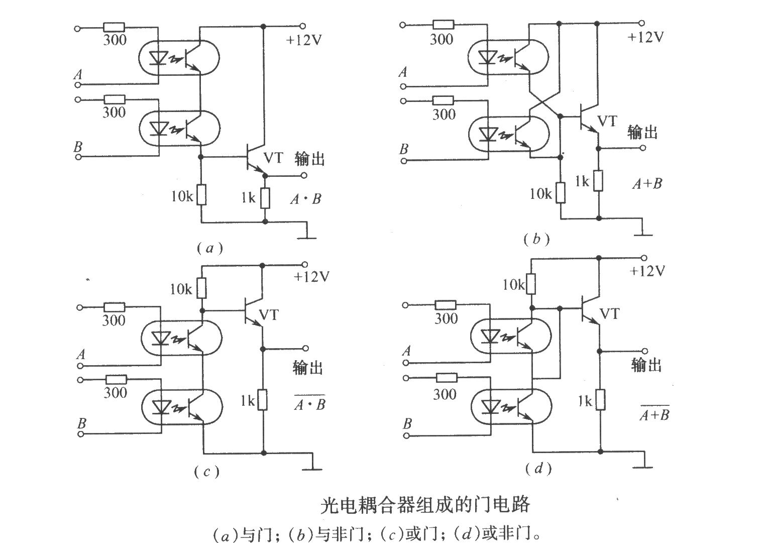 光电耦合器组成的门电路