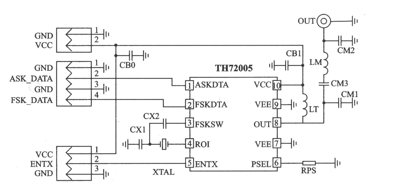 TH72005 FSK/ASK 315 MHz發(fā)射器