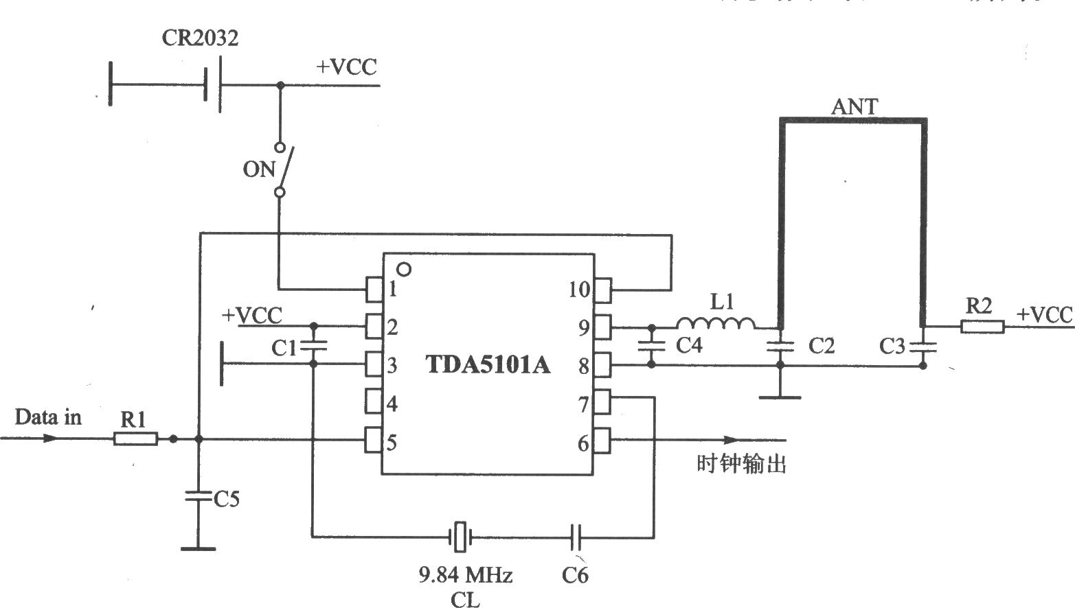 TDA5101A ASK 315 MHz發(fā)射器