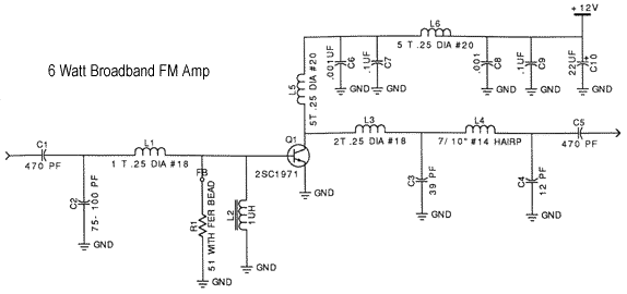 6瓦FM功率放大器電路（英文）