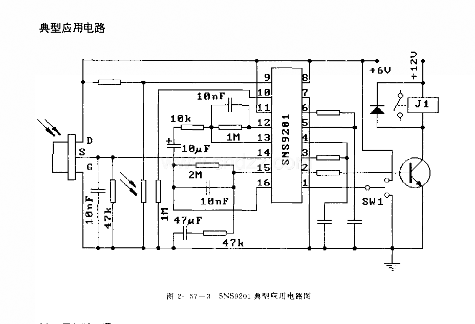 SNS9201 (家用电器、机器入、医疗设备或报警装置)红外线传感信号