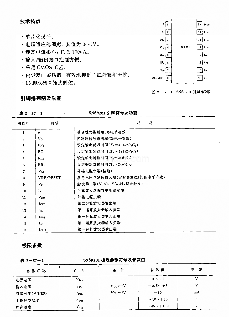 SNS9201 (家用电器、机器入、医疗设备或报警装置)红外线传感信号