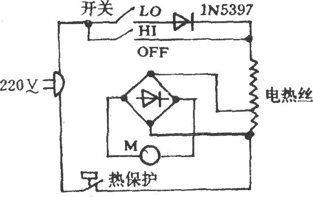 旋风牌RCY100型电吹风