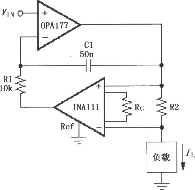 INA111構(gòu)成的電壓控制電流源電路