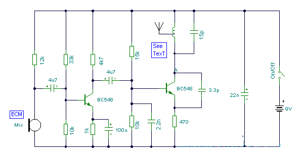 簡單的FM發(fā)謝器電路圖