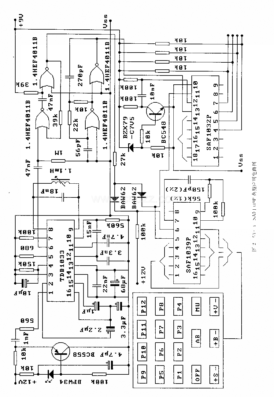 SAFl039P (電視機、音響設(shè)備和工控設(shè)備)紅外線遙控接收譯碼電路