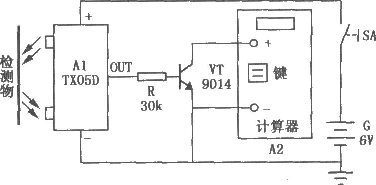 TX05D構(gòu)成的自動計數(shù)器