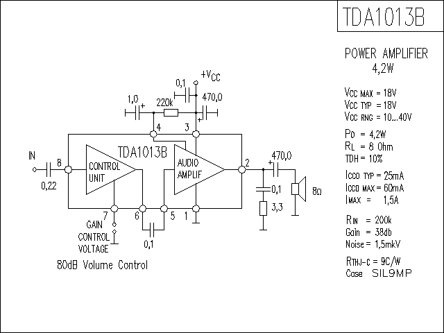 TDA1013B功放电路