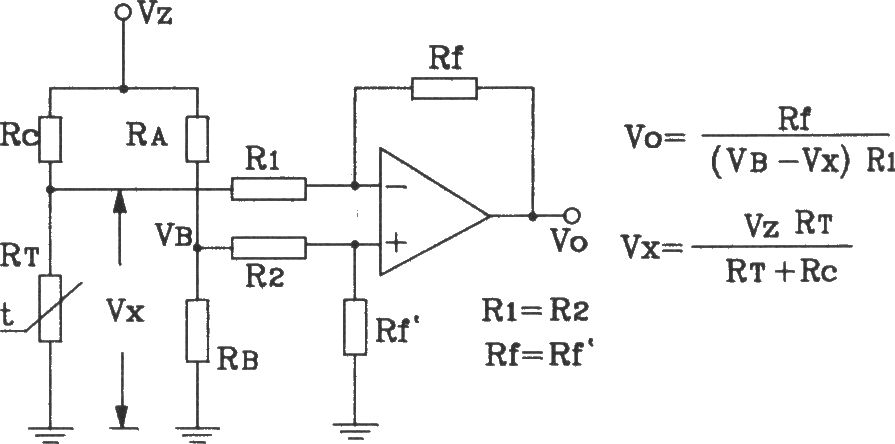 由精密溫度傳感器構(gòu)成的溫度-電壓變換電路