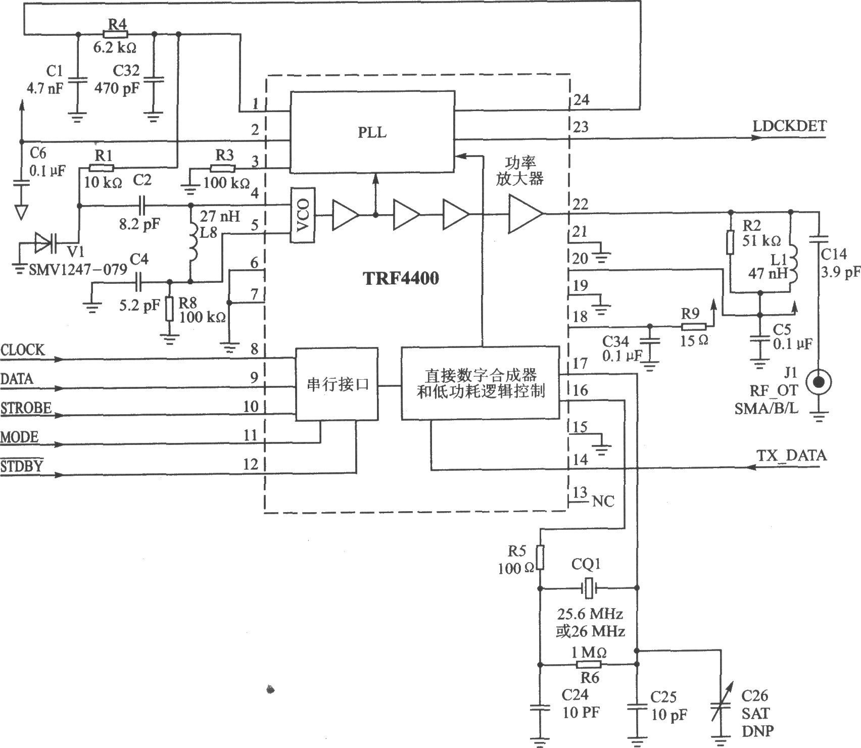 TRF4400 FM/FSK 433 MHz發(fā)射器