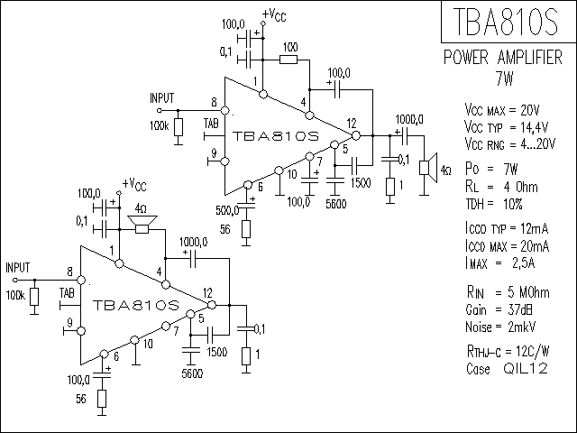 TBA810S功放電路