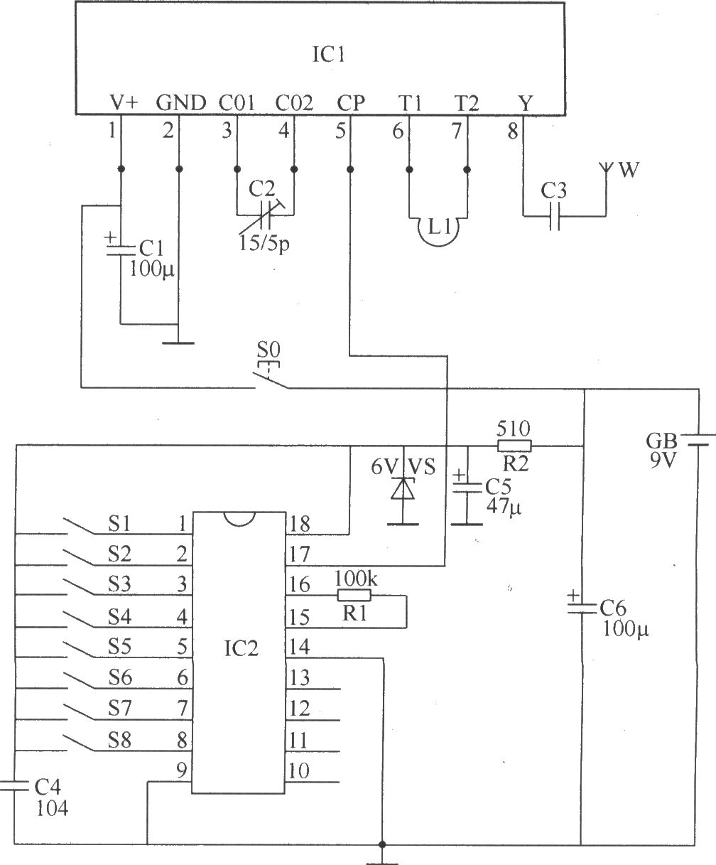 無線遙控開關(guān)電路(六)