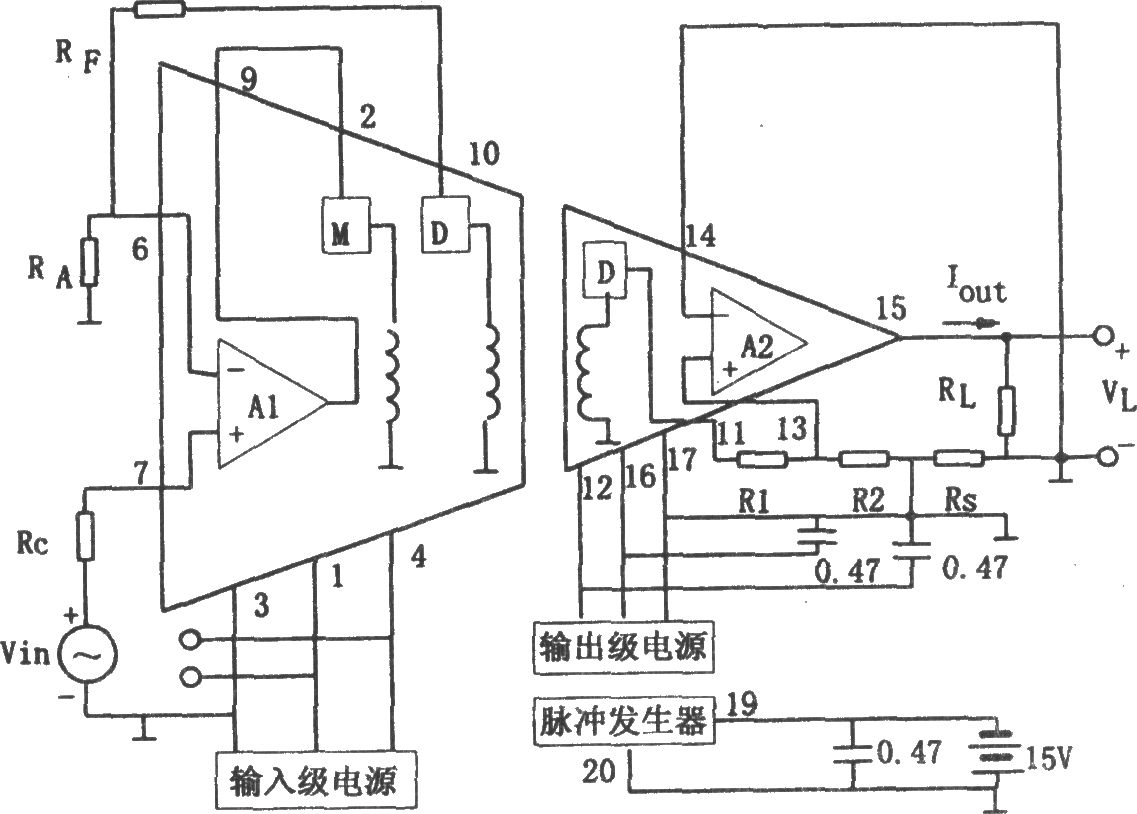 隔离放大器3656构成的双极性V／I隔离转换器