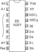 ED5026/5027構(gòu)成紅外遙控編碼、譯碼電路圖