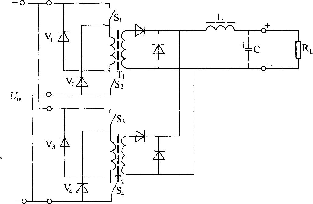 雙正激式變換器電原理圖