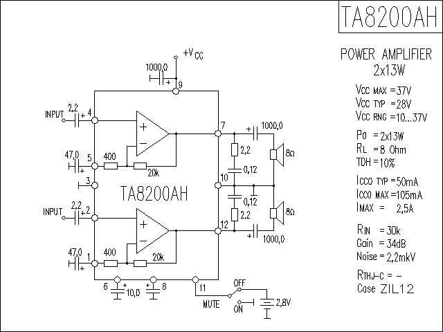 TA8200AH功放電路