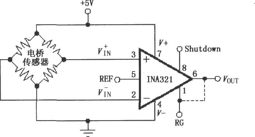 由INA321／322構(gòu)成的電阻電橋傳感器放大器