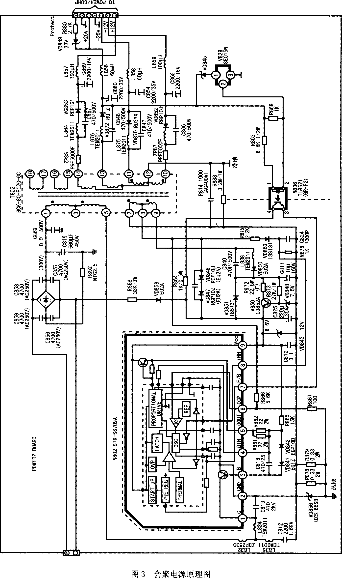 康佳60P機(jī)芯背投彩電會聚電源