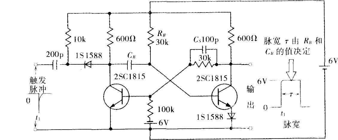 單穩(wěn)態(tài)多諧振蕩器電路圖