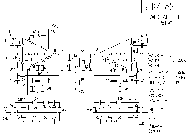 STK4128功放電路