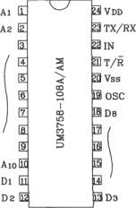 UM3758-108A/AM新型單片編碼,、解碼電路圖