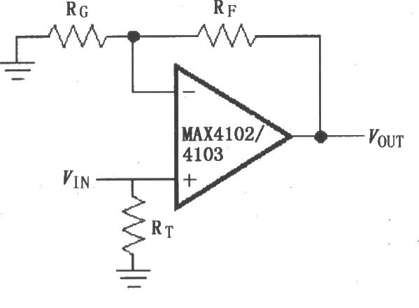 由MAX4102／4103构成的同相增益电路