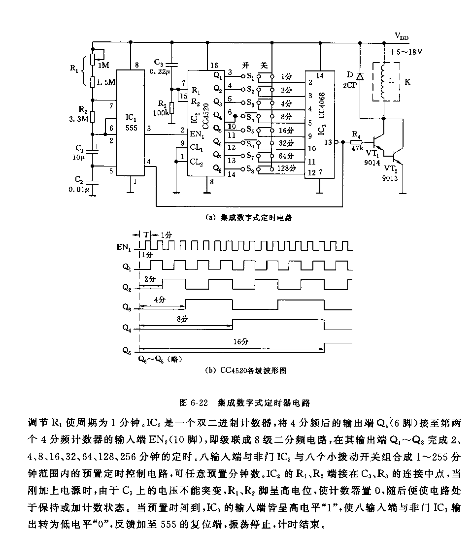 555集成数字式定时器电路