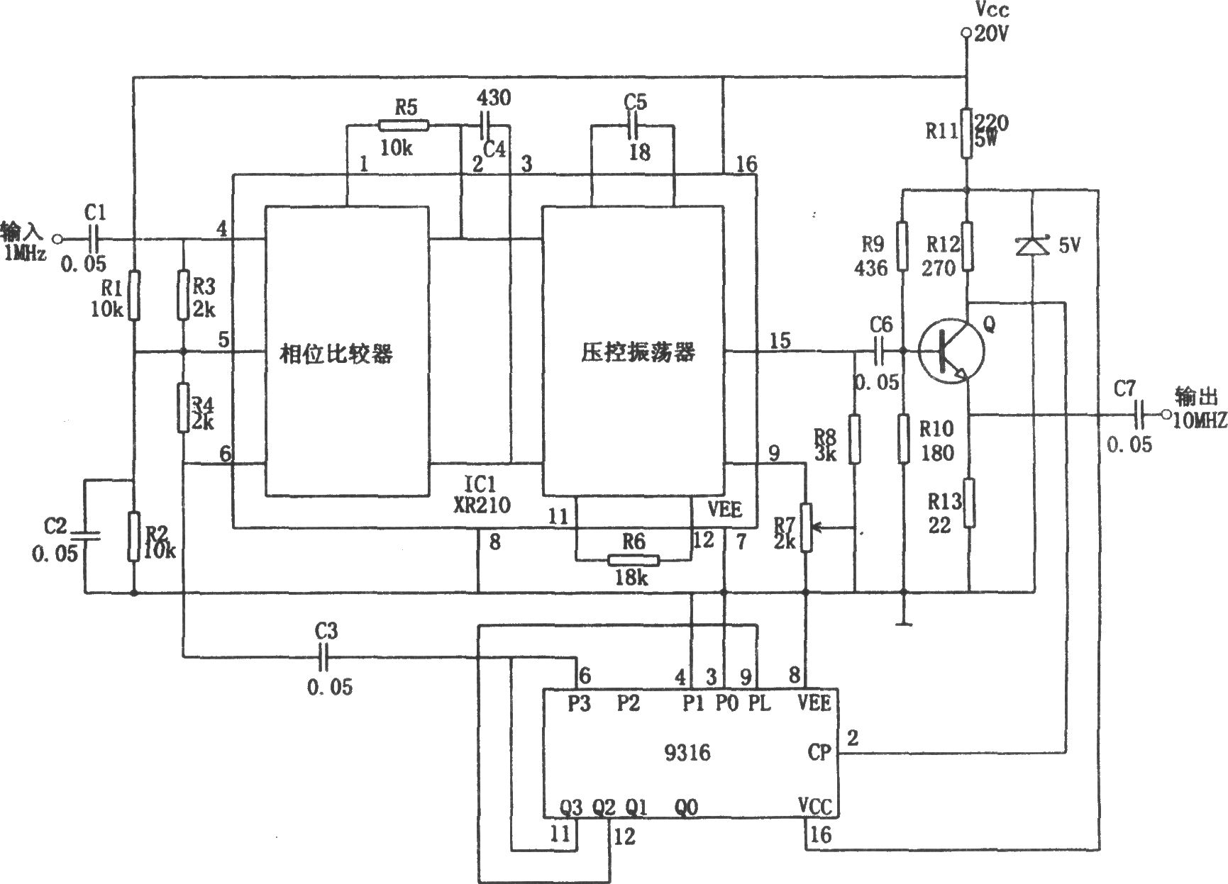 鎖相型倍頻器(9316)