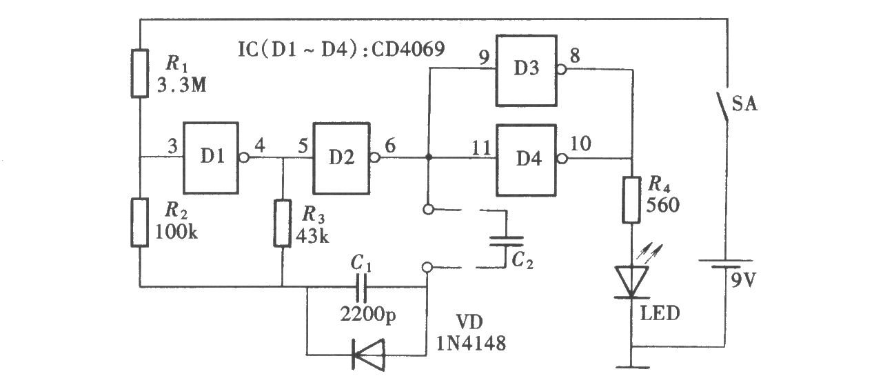 電容鑒別儀(CD4069)