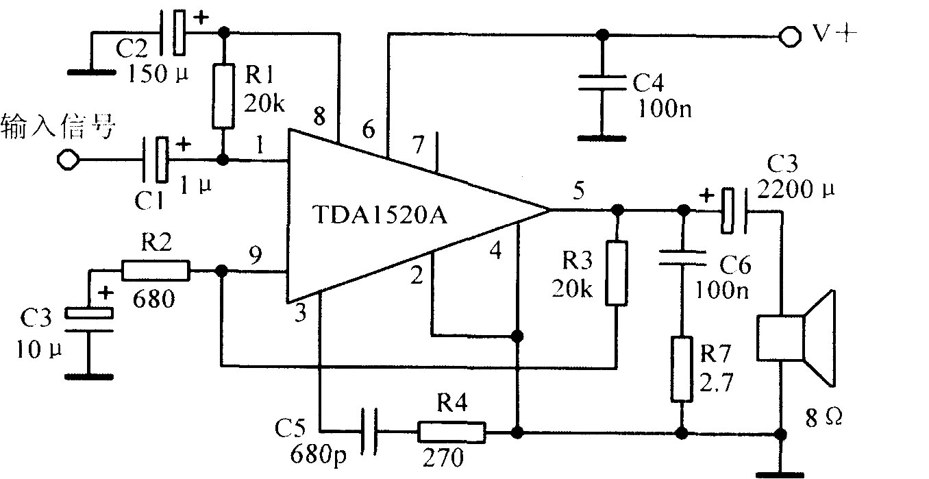 TDAl520A典型应用电路