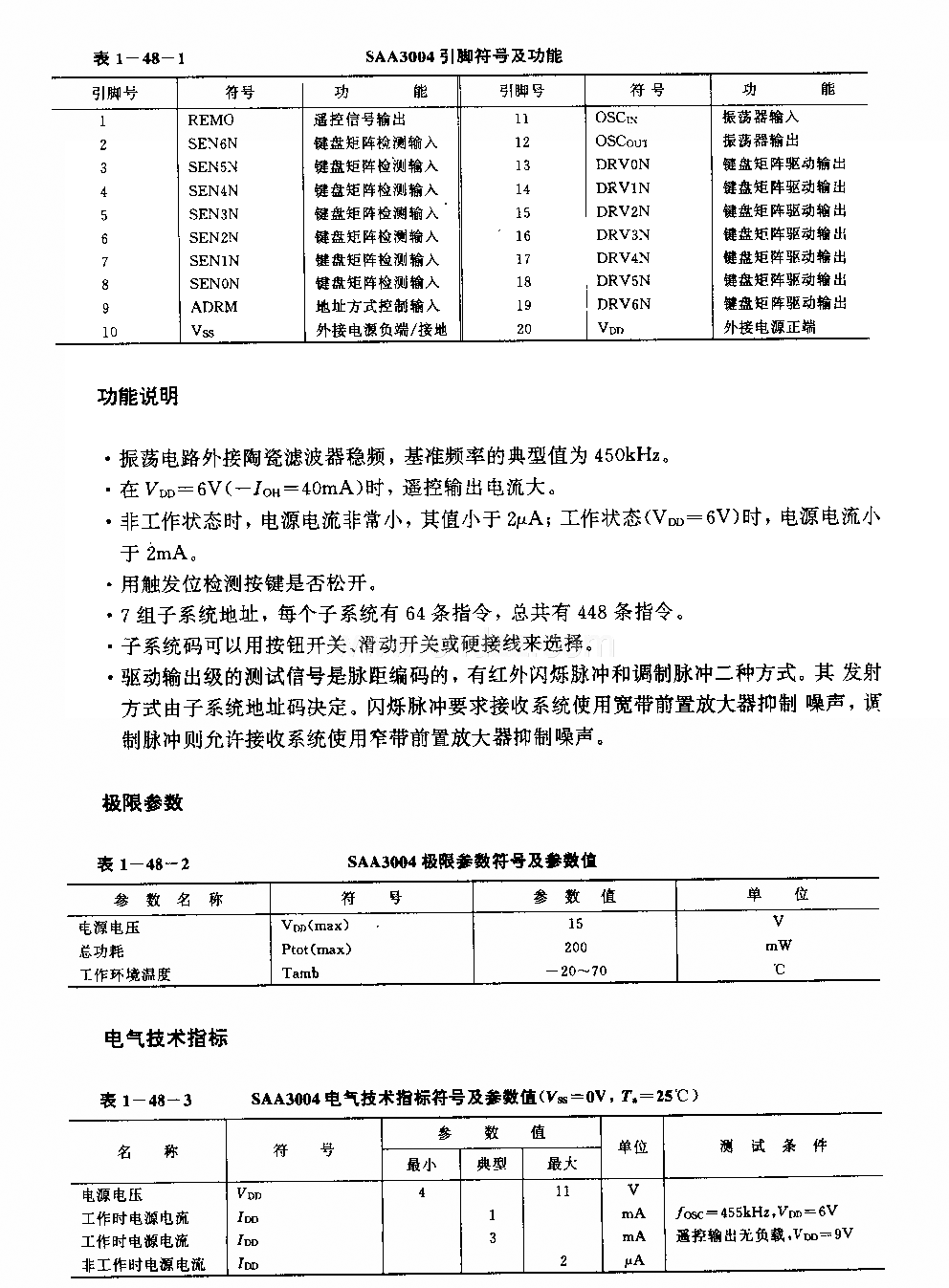 SAA3004紅外線遙控發(fā)射電路