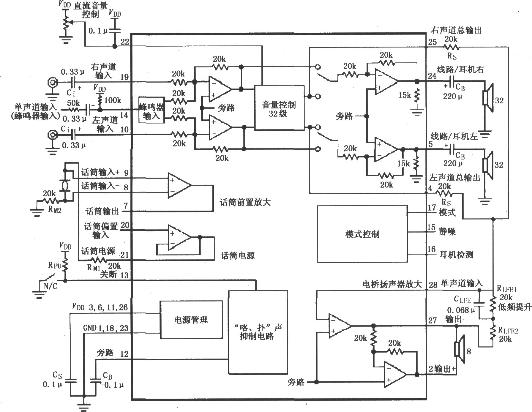 LM4834音頻功率放大電路