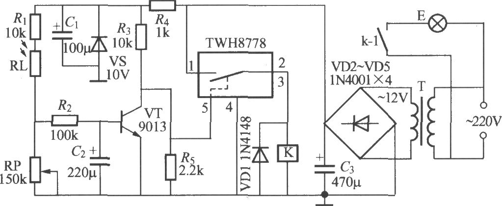 使用TWH8778的光控路燈電路(1)