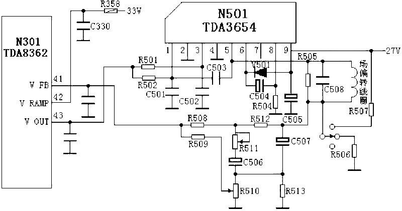 场输出电路:TDA3654