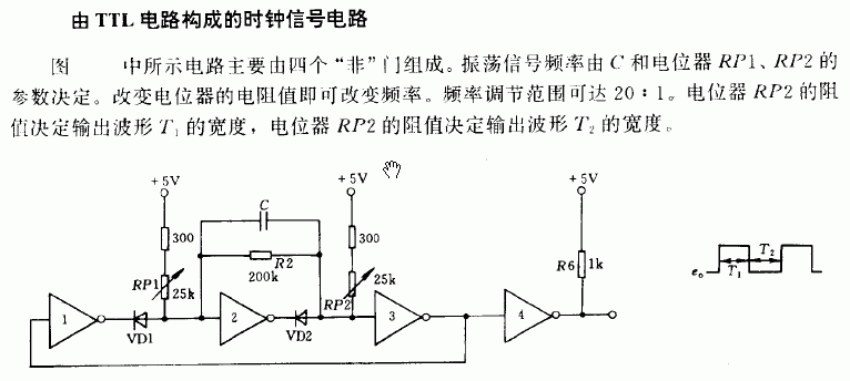 TTL電路構(gòu)成的時(shí)鐘信號(hào)電路