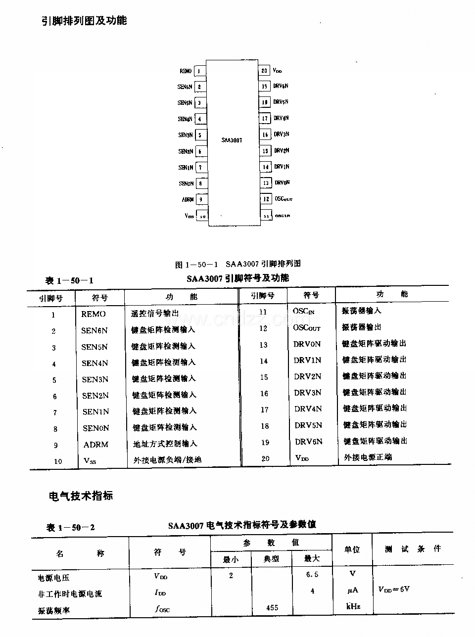 SAA3007紅外線遙控發(fā)射電路