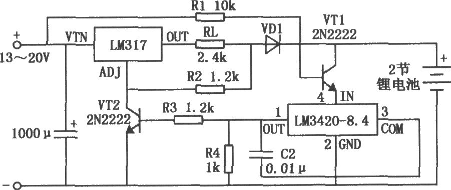 LM3420-8.4構(gòu)成的鋰電池快速充電器