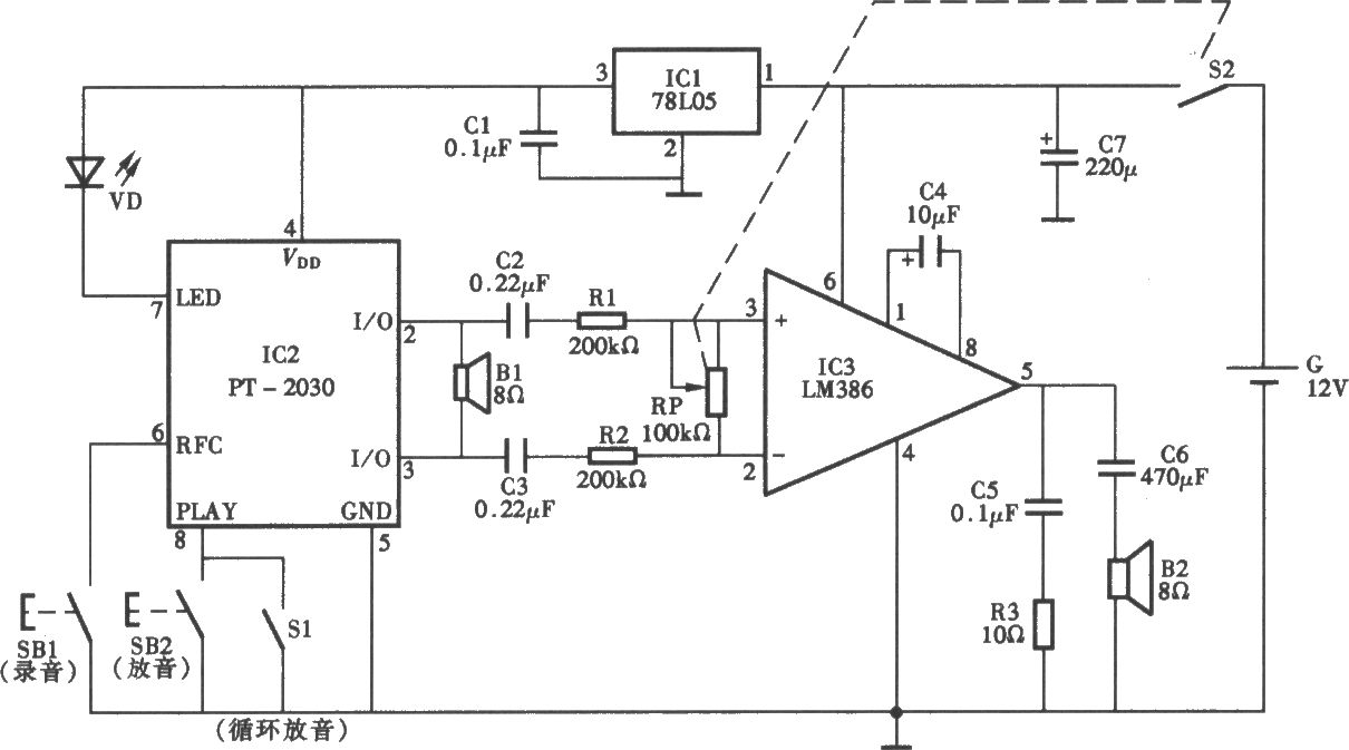 商品吆喝器電路