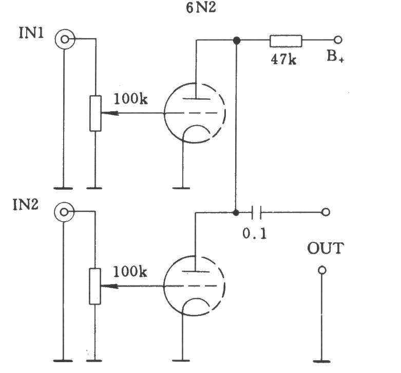 电子管多路直接耦合的输入电路