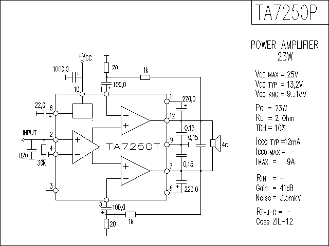 TA7250P功放电路