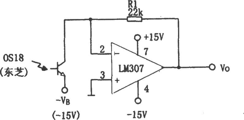 LM307构成的光电接收放大器