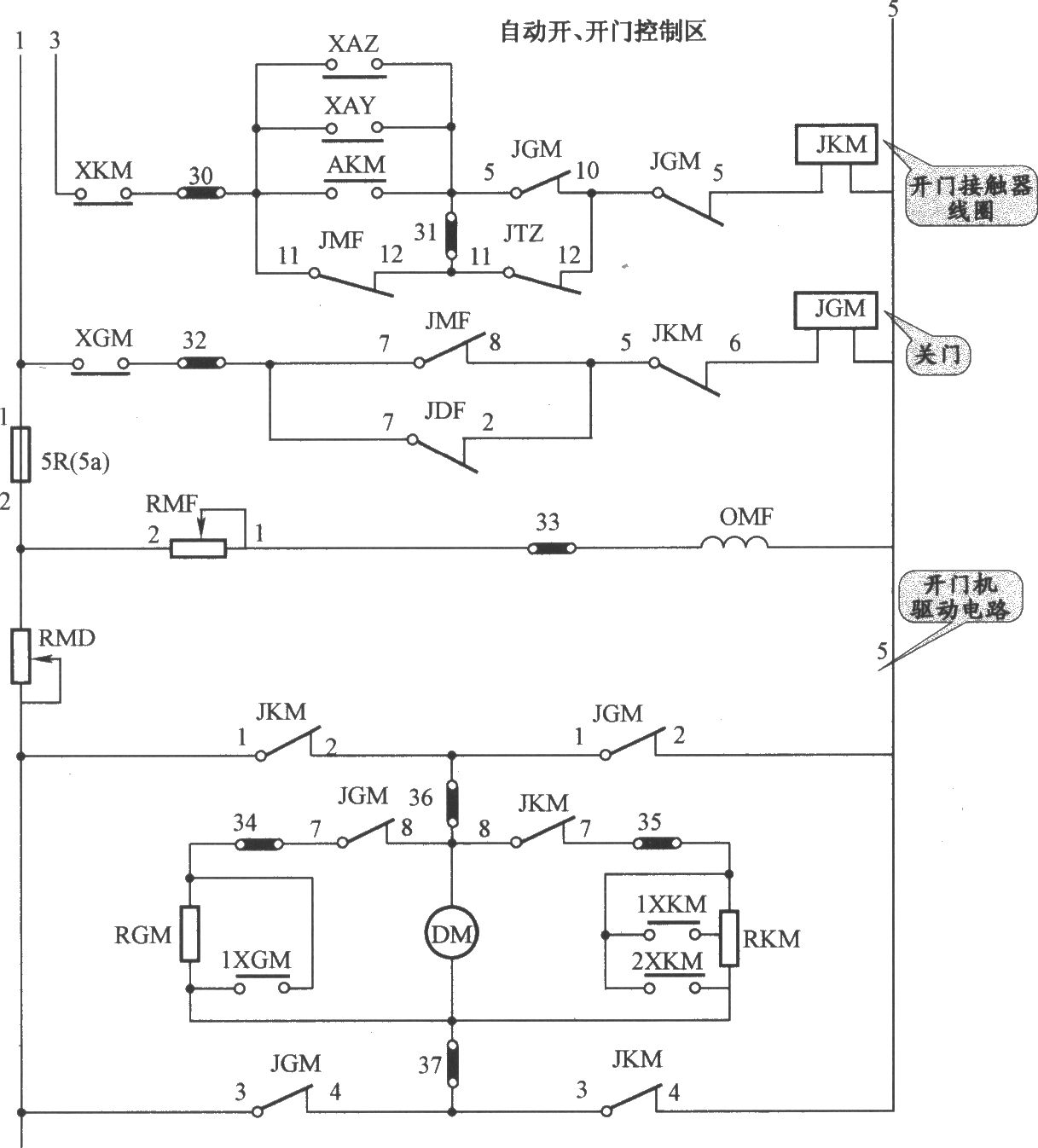 JKH1-791電梯開門機(jī)電路