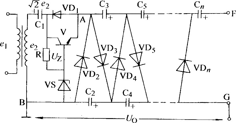 輸出電壓可調(diào)的穩(wěn)壓式多倍整流電路
