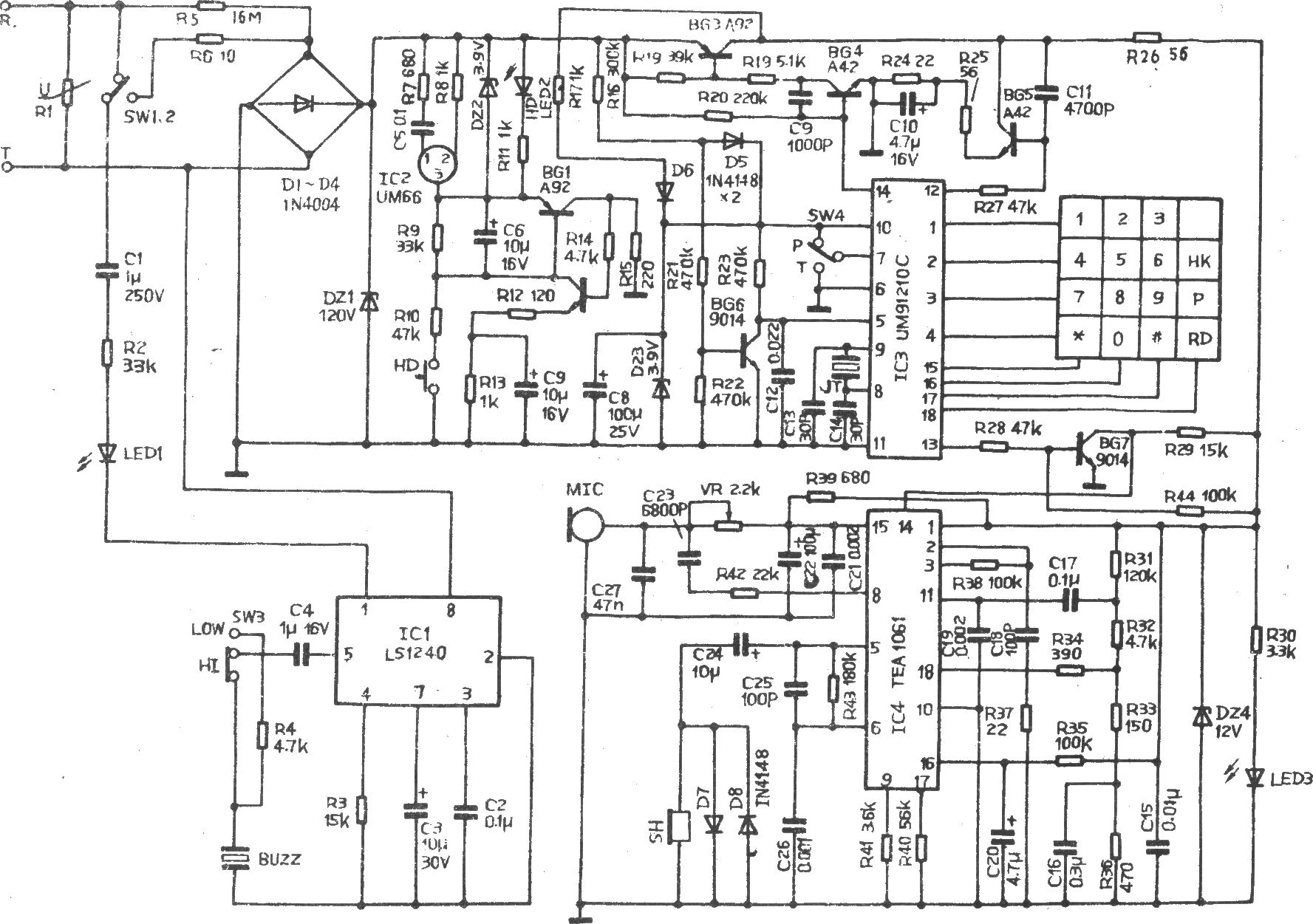 HA885(IV)P／T型電話機