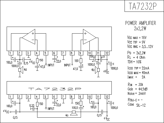 TA7232P功放电路