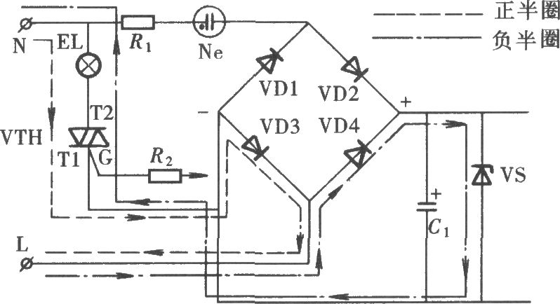 由CD4013組成的靜態(tài)微功耗觸摸式電燈開關(guān)